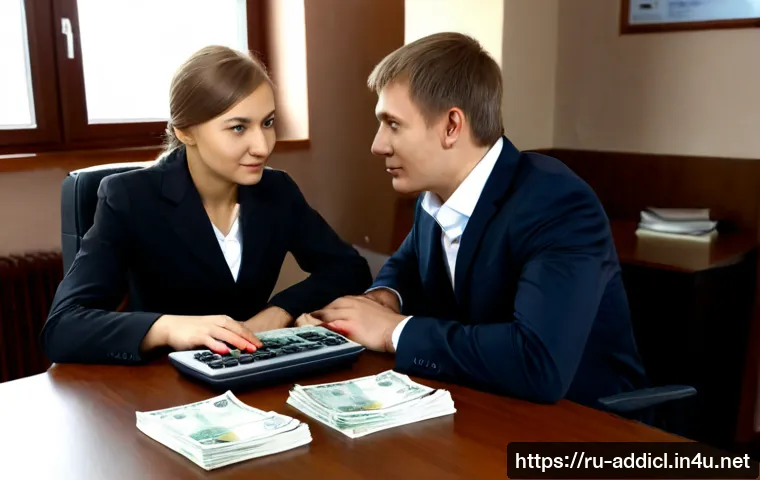 Home 17 중독상담사 연봉 평균과 지역별 차이 - Photorealistic career counseling scene in a modern Russian city office, a compassionate addiction co...